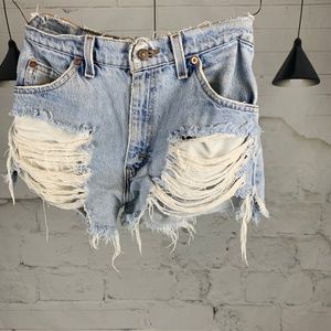 Destroyed Levi Jean Shorts
